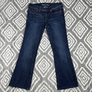 American Eagle Jeans Women 8 Boot Cut Stretch Low Rise Original Dark Wash 30x28"